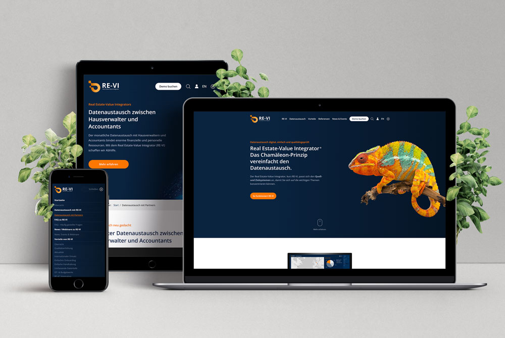 Webdesign & Umsetzung RE-VI